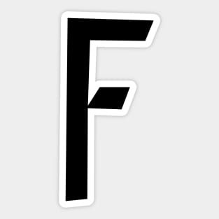 F – Greek Mythology - Black Letter F Sticker